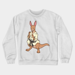 Comic Kangaroo does Judo Crewneck Sweatshirt